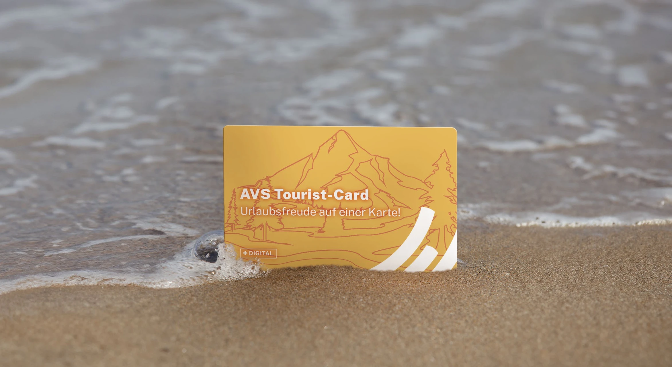 Symbolbild: Tourist-Card vom Anbieter der Lösungen für Tourismus am Strand. 