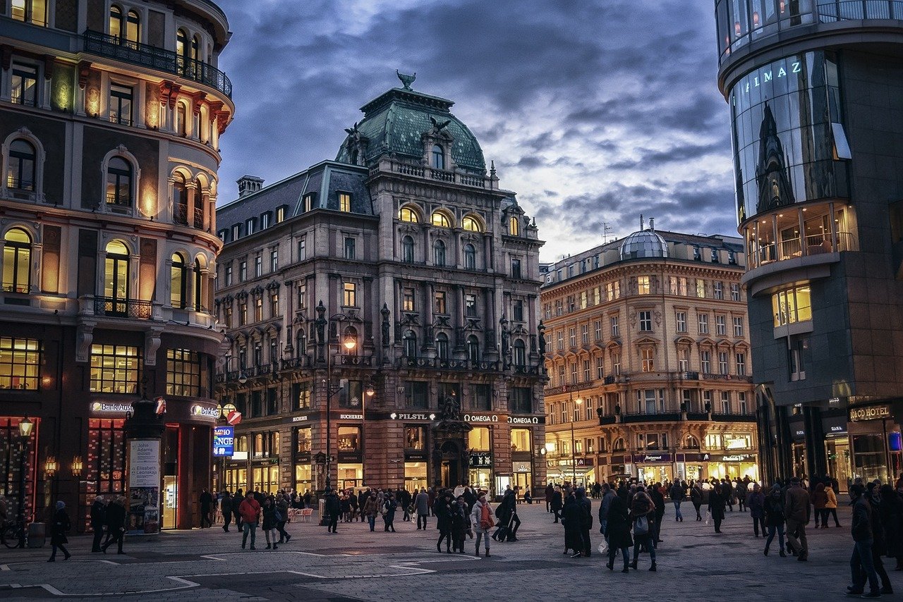 Wiener Innenstadt bei Nacht