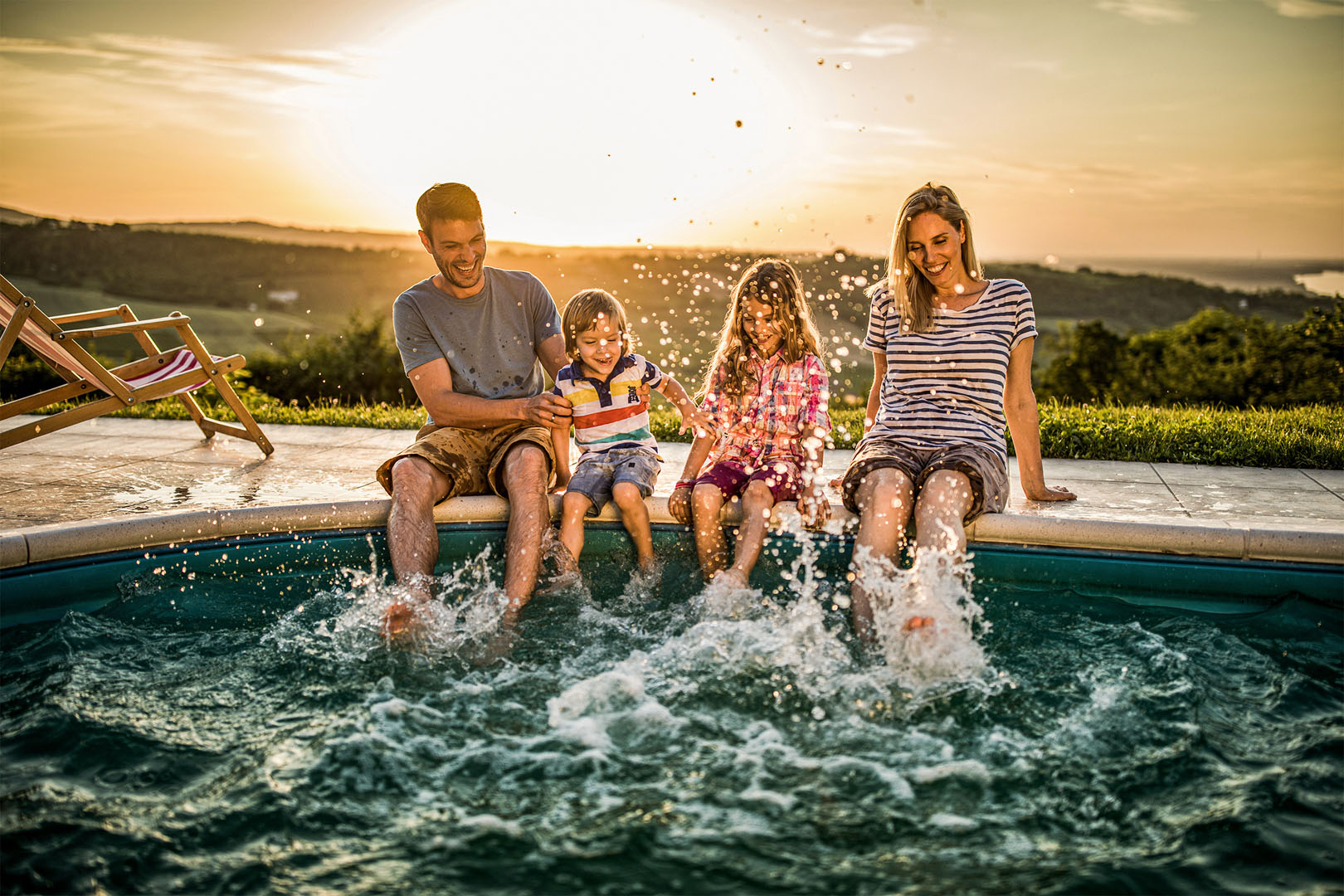 Familie im Urlaub